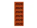 Rugetiket Elba 2020 57x25mm rood 120 stuks