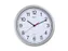Wandklok MAULrun quartz Ø25x5cm kunststof zilver/wit incl.batterij
