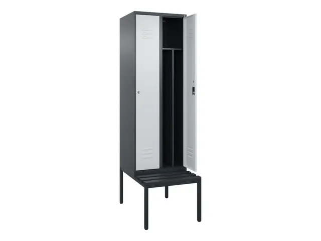 locker voor scheiding van kleding,HxBxD 2120x600x815mm,2vak