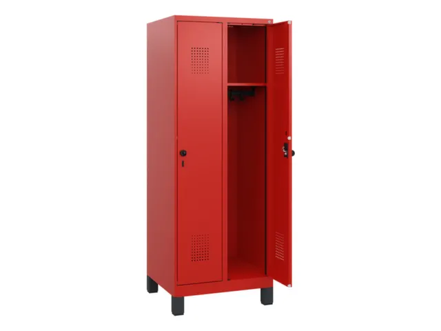 schoollocker,HxBxD 1630x600x500mm,2vak,vak B 300mm,draaigrendel,voeten