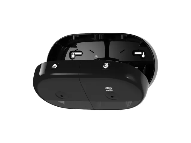 Tork T9 SmartOne Twin Mini Toiletpapier Dispenser Elevation Zwart