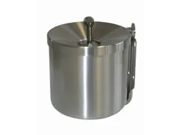 Wandasbak van RVS,HxØ 165x150mm,romp RVS,m. kogelkop