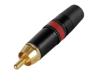 Rca-Stekker - Verguld - Rode Ring - 2