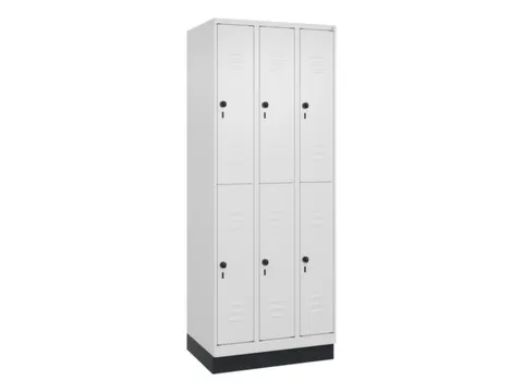 dubbeldekse locker,HxBxD 1950x750x500mm,3x2vak.,vak B 250mm