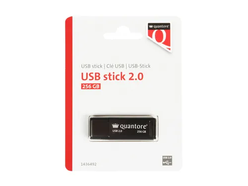 Quantore USB-stick 2.0 256GB Zwart