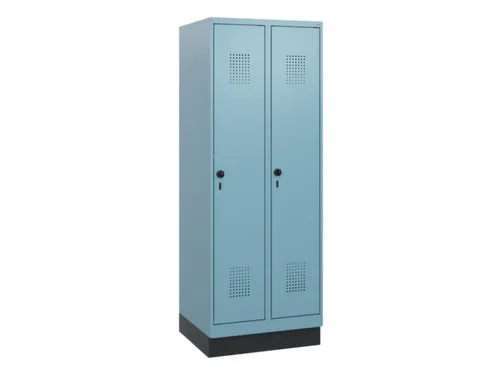 schoollocker,HxBxD 1630x600x500mm,2vak,vak B 300mm,draaigrendel,sokkel