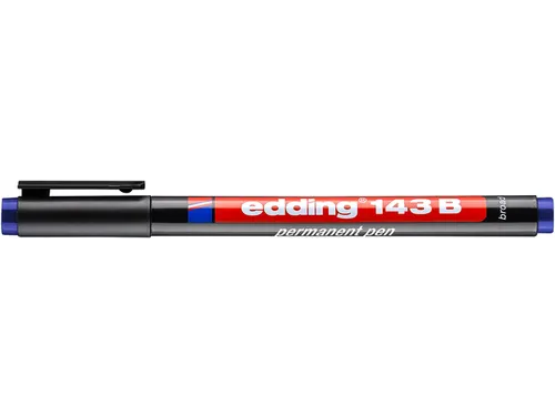 Viltstift edding 143 schuin 1-3mm blauw