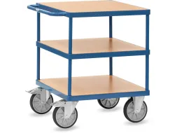Tafelwagen 2417 600kg 700x700mm 3 etages hout RAL5007