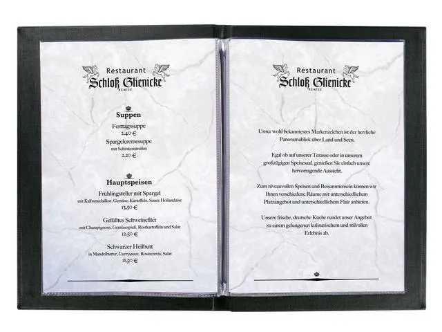 Menukaart map Sigel A4 grijs voor 8 blad