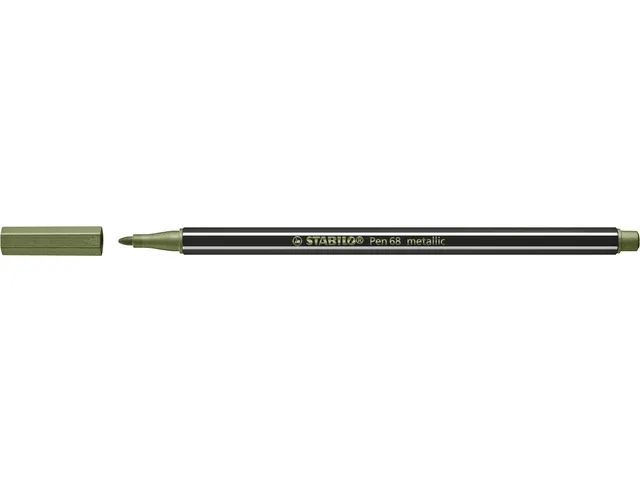 Viltstift STABILO Pen 68/843 medium metallic lichtgroen