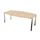 vergadertafel,HxBxD 740x2000x1200mm,vatvormig,NE-esdoorn