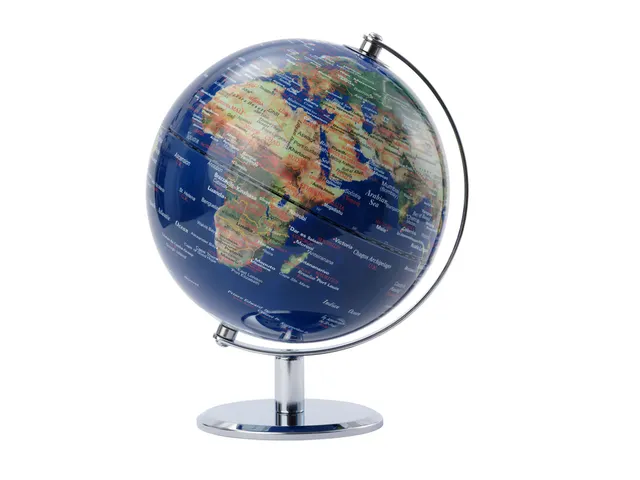 TROIKA Wereldbol Lunar 20cm Chroom Blauw-Groen