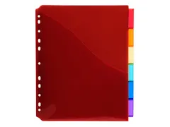Tabbladen PP A4+ L-m ap + etiket 6 tabs