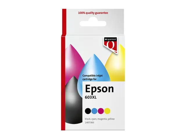 Inktcartridge Quantore alternatief tbv Epson 603XL zwart + 3 kleuren