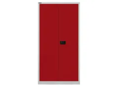 kantoorkast openslaande deuren HxBxD 1806x914x400mm Stalen Grijs Rood