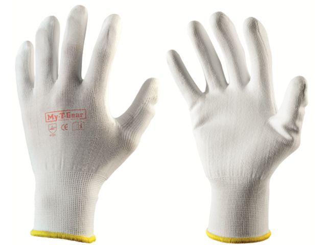 Handschoen Glovmech 550 Wit Nylon Maat 6 | WerkhandschoenOnline.be