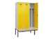 locker met bank,voor scheiding van kleding,HxBxD 2120x1200x815mm,3vak