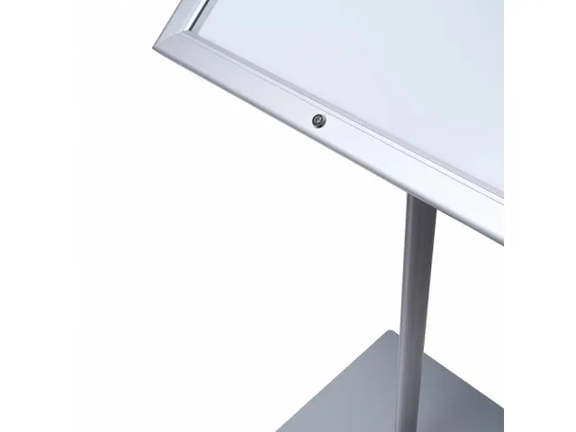 Menustandaard Vergrendelbaar 2xA4 met logopaneel LED verlicht