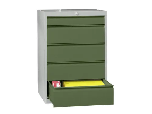 ladekast 1000x715x600mm 5laden cilinderslot RAL7035 front RAL6011