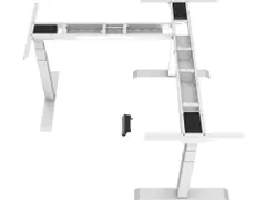 Elektrisch Verstelbaar Zit-Sta Frame Hoekbureau Wit