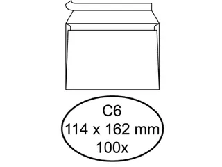 Envelop Quantore Bank C6 114x162mm 80gr Wit Zelfklevend - 1