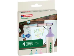 Markeerstift edding 24 EcoLine pastel assorti set à 4 stuks