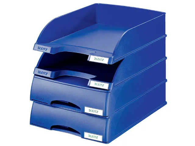 Brievenbak Leitz 5210 Plus blauw met lade A4