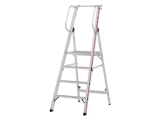 platformladder,bordes HxBxD 950x440x400mm,4treden,aluminium - 1
