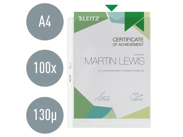 Showtas Leitz 4720 A4 4-gaats 0.13mm PP mat