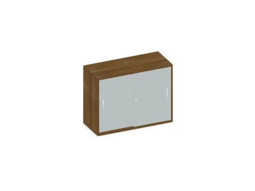 Schuifdeurkast 770x1000x430mm Romp Noten Decor Front Lichtgrijs