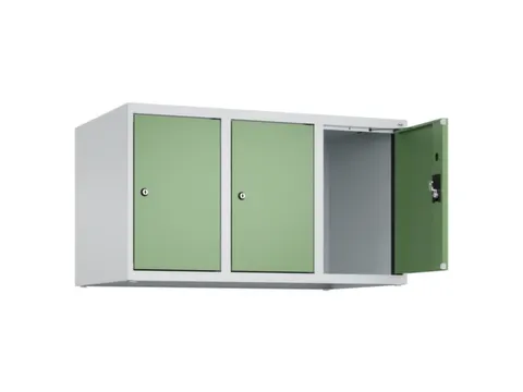opzetkast,v. locker,3vak.,vak B 300mm,HxBxD 500x900x500mm,cilinderslot