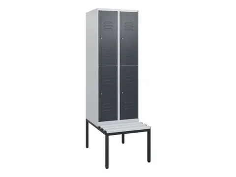 Dubbeldekse dekenkist,HxBxD 1950x600x815mm,2x2vak.,vak B 300mm
