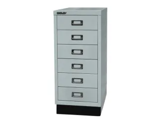 kantoor-ladekast HxBxD 670x279x380mm 6 laden romp lichtgrijs staal - 4