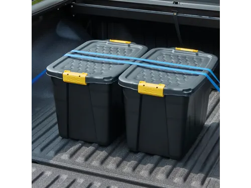 Robuuste Opbergbox 60 Liter Zwart Met Handgrepen