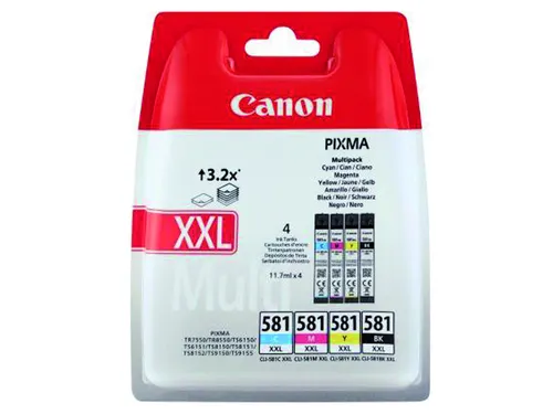 Canon CLI-581XXL Multipack Zwart + 3 Kleuren Inktcartridges