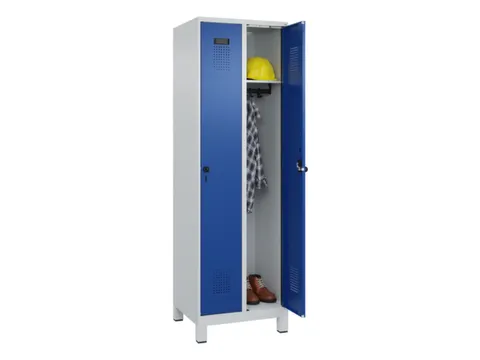 locker,HxBxD 1950x600x500mm,2vak,vak B 300mm,draaigrendel,voeten