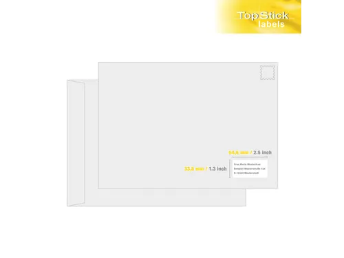 Etiketten universele labels A4 permanent 64,6x33,8mm Wit 2400 stuks