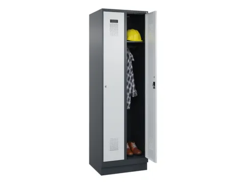 locker,HxBxD 1950x600x500mm,2vak,vak B 300mm,cil.-slot,sokkel