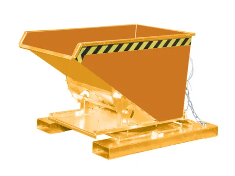 3-zijdig Kantelende Kiepbak 0.30m³ Oranje 890x 1010x 1260mm