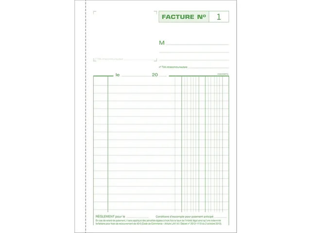 Facturen blok 21x14,8cm - 50 blad