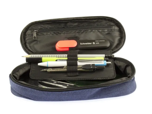 Etui Kangaro met inleg donker blauw ca 22x5x9cm