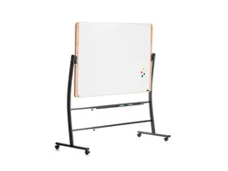 Whiteboard Rocada Natural 129x100cm wit mobiel 2-zijdig