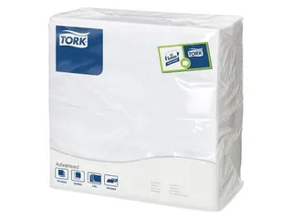 Soft Dinnerservet 39X39Cm, 3 Lgs, 1/8 Vouw, Wit, 12X100 - 1