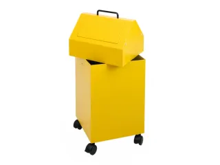 afvalverzamelaar vuurremmend 45 liter HxBxD 710x330x310mm geel - 2