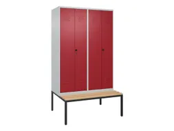 locker voor scheiding van kleding,HxBxD 2120x1200x815mm,4vak