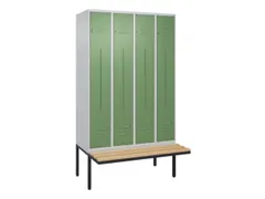 Z-garderobekast,HxBxD 2120x1200x815mm,8vak,vak B 300mm,cil.-slot