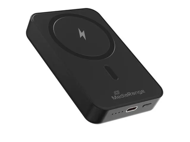 MediaRange Magnetic Wireless Power Bank 10,000mAh Zwart