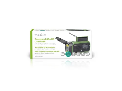 Noodradio Nedis DAB+ FM zonnepaneel
