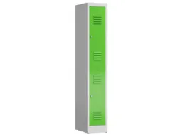 Dubbeldekse garderobekast 1800x310x500mm 2vak B300mm RAL7035 RAL6018