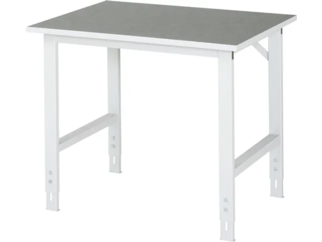 werkbank,HxBxD 760-1080x1050x800mm,houtblad,m. linoleumlaag
